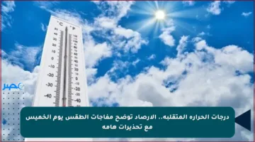 درجات الحرارة المتقلبة.. الأرصاد توضح مفاجآت الطقس يوم الخميس مع تحذيرات هامة